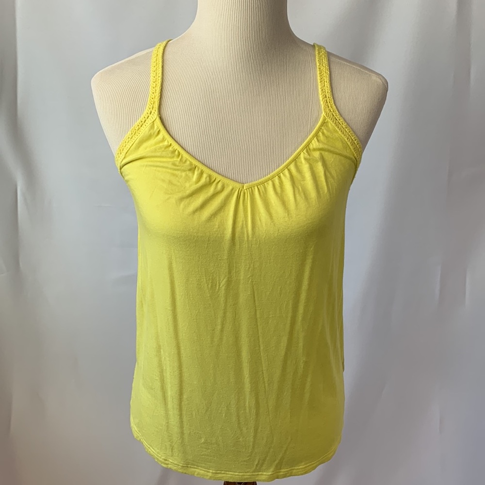 Buffalo by David Bitton Lorette yellow boho crochet tank top Small
